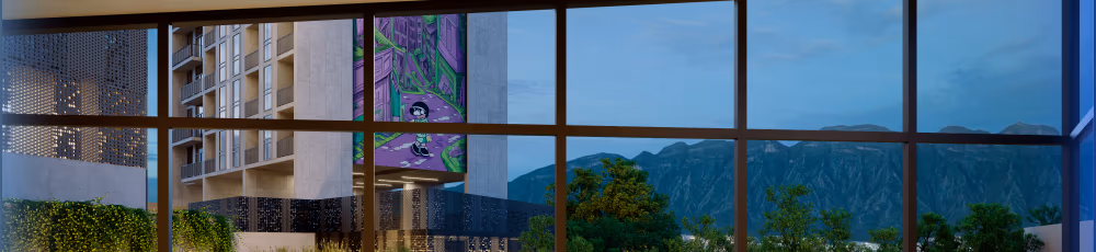 Alberca y salón de eventos con vista a La Huasteca — VerdeMorada